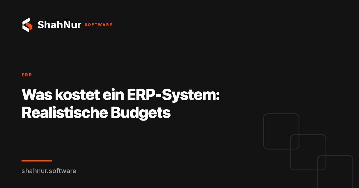 Was kostet ein ERP-System: Realistische Budgets