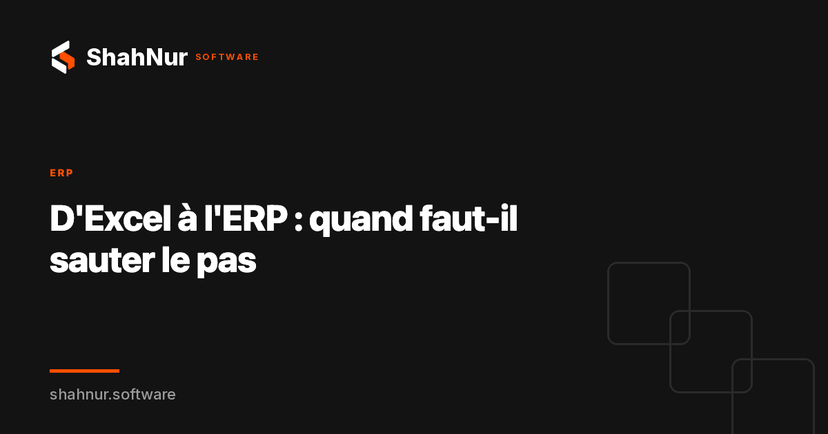 D'Excel à l'ERP : quand faut-il sauter le pas