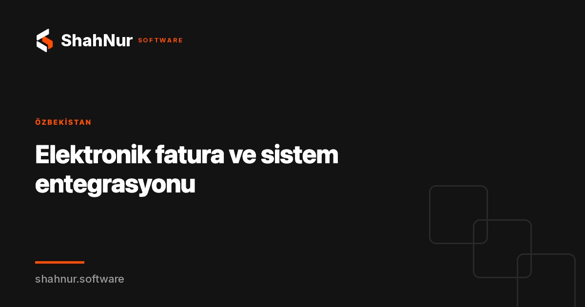 Elektronik fatura ve sistem entegrasyonu