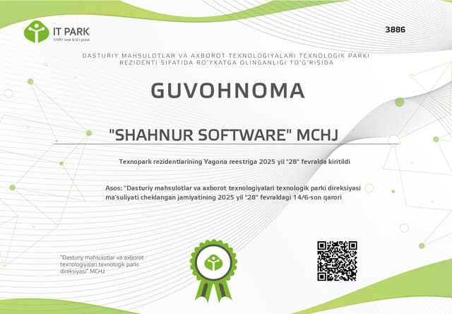 certificate