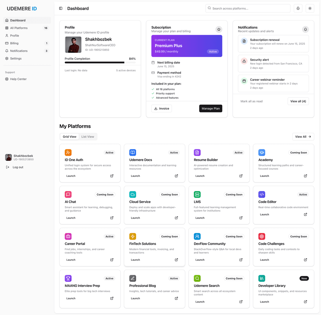 ID One Auth System