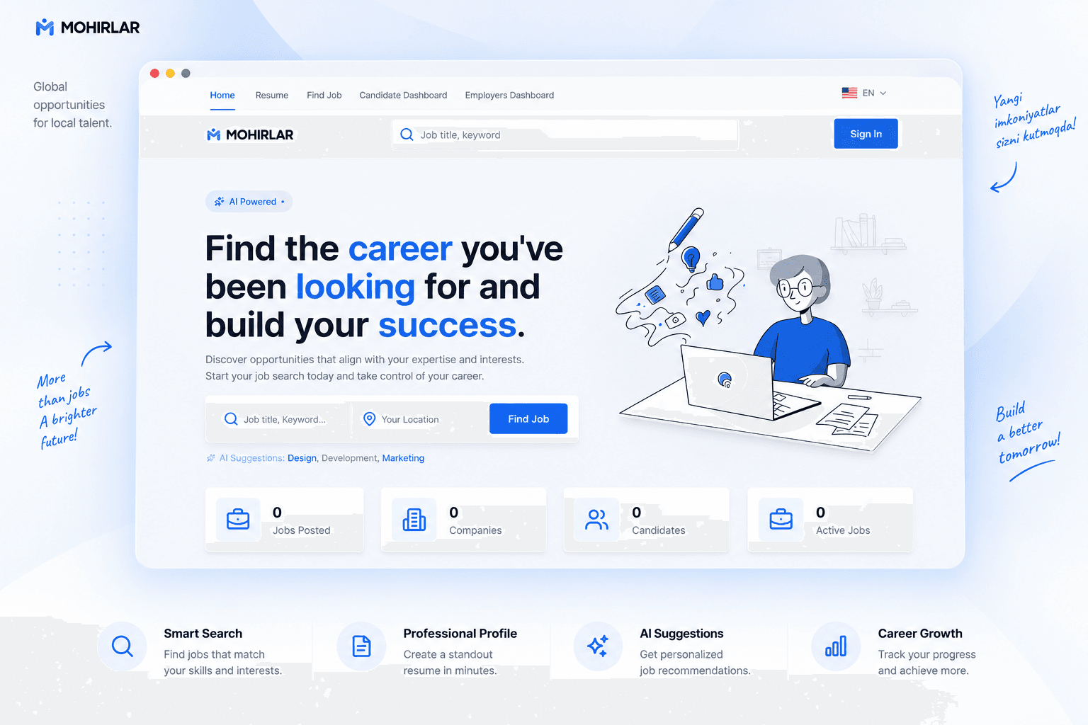 Mohirlar Resume Interface Detail