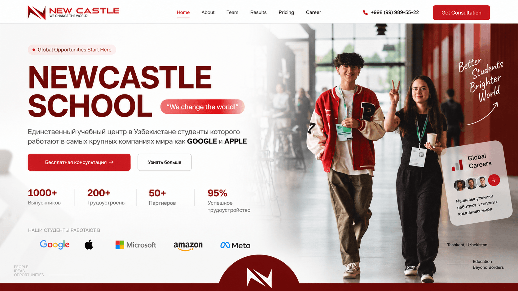 Newcastle School Hero Showcase
