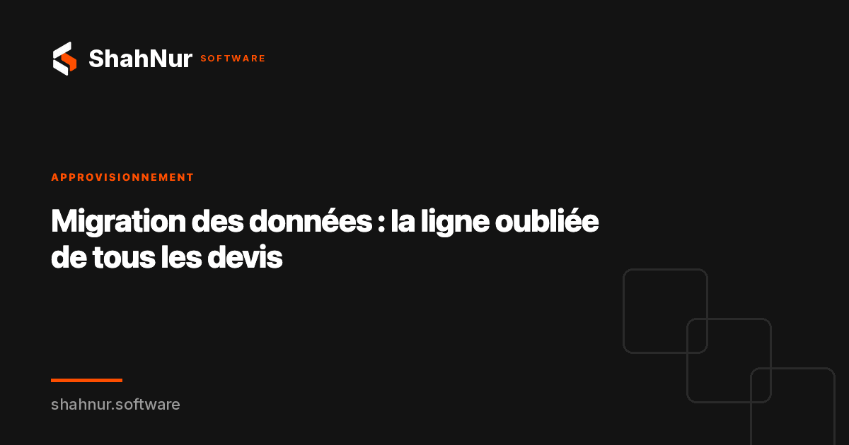 Migration des données : la ligne oubliée de tous les devis